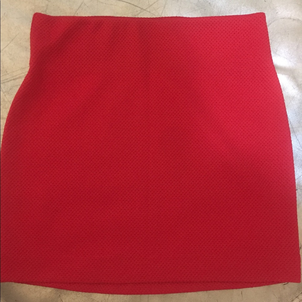 Red bcbgeneration fitted mini skirt